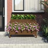 Vidaxl plantenbak 110x84x75 cm massief grenenhout honingbruin