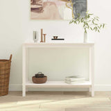 Vidaxl wandtafel 110x40x80 cm massief grenenhout wit