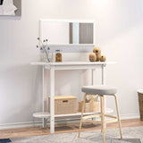 Vidaxl wandtafel 110x40x80 cm massief grenenhout wit