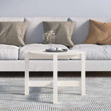 Vidaxl salontafel ø62,5x45 cm massief grenenhout wit