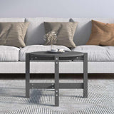 Vidaxl salontafel ø 62,5x45 cm massief grenenhout grijs