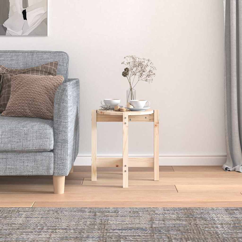 Vidaxl salontafel ø 42,5x45 cm massief grenenhout