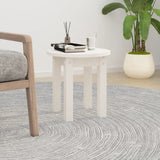 Vidaxl salontafel ø 35x35 cm massief grenenhout wit