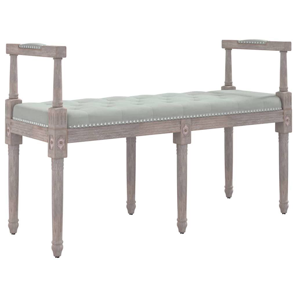 Vidaxl bankje 110x40x70 cm fluweel lichtgrijs