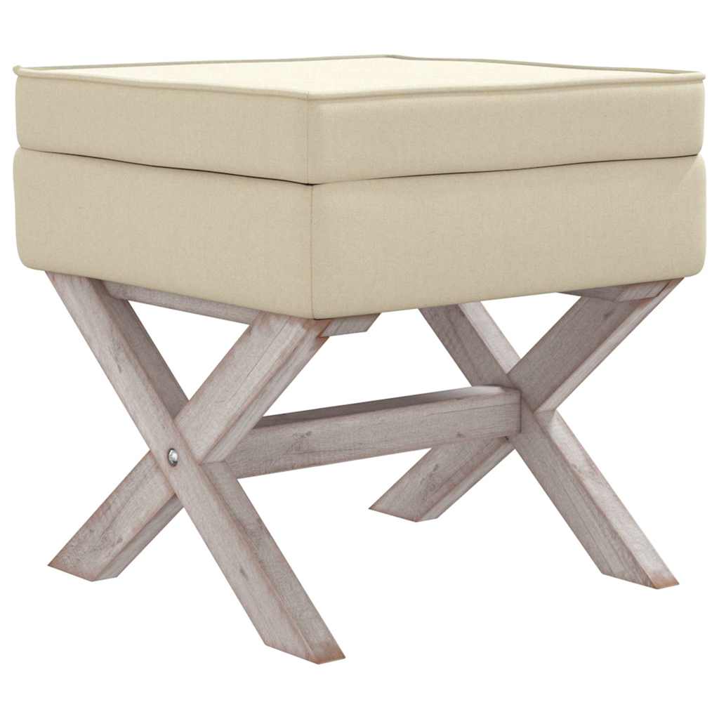 Vidaxl opbergkruk 45x45x49 cm linnen beige