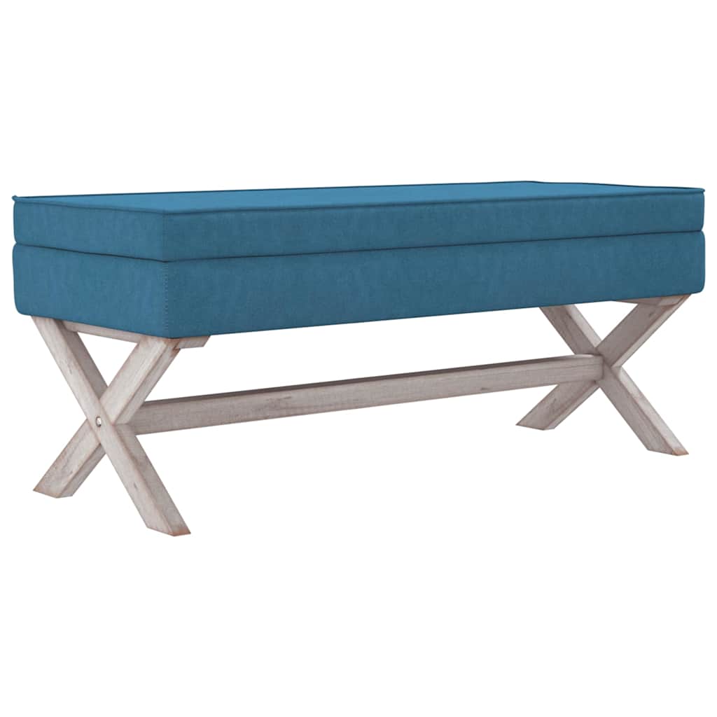 Vidaxl opbergkruk 110x45x49 cm fluweel blauw