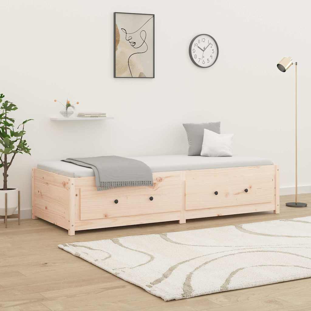 Vidaxl slaapbank 75x190 cm massief grenenhout