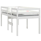 Vidaxl hoogslaper massief grenenhout wit 80x200 cm