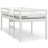 Vidaxl hoogslaper massief grenenhout wit 90x190 cm