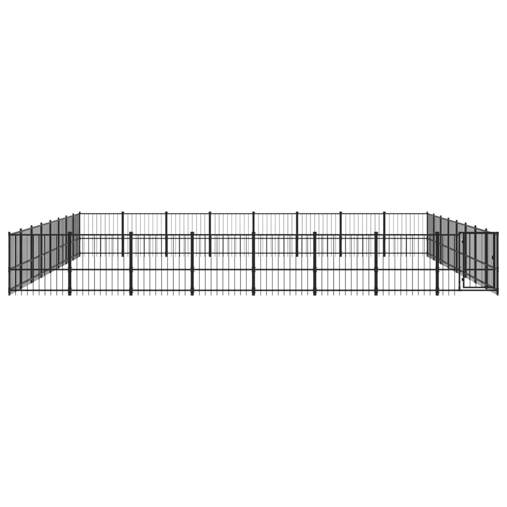 VidaXL Hondenkennel voor buiten 60,22 m² staal