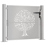 Vidaxl poort 100x75 cm boomontwerp cortenstaal