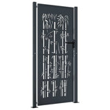 Vidaxl poort met bamboe-ontwerp 100x175 cm staal antracietkleurig