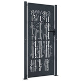 Vidaxl poort met bamboe-ontwerp 100x200 cm staal antracietkleurig