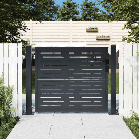 Vidaxl poort 100x75 cm met vierkantontwerp staal antracietkleurig