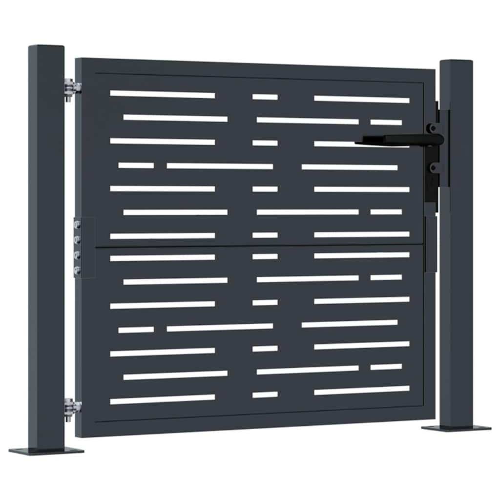 Vidaxl poort 100x100 cm met vierkant staal antracietkleurig