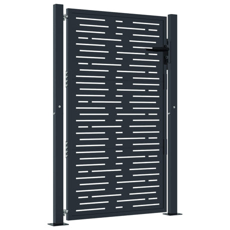 Vidaxl poort 100x125 cm met vierkant staal antracietkleurig
