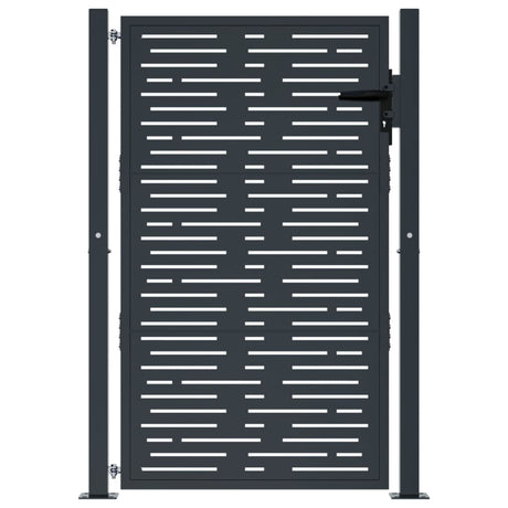 Vidaxl poort 100x125 cm met vierkant staal antracietkleurig