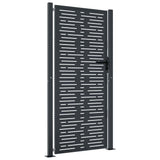 Vidaxl poort 100x200 cm met vierkant staal antracietkleurig