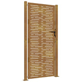 Vidaxl poort 100x200 cm vierkant cortenstaal