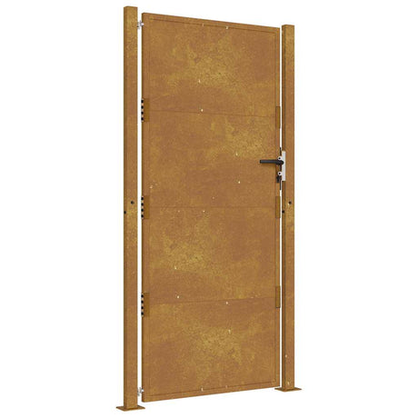 Vidaxl poort 105x205 cm cortenstaal