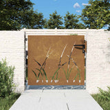 Vidaxl poort 85x100 cm grasontwerp cortenstaal