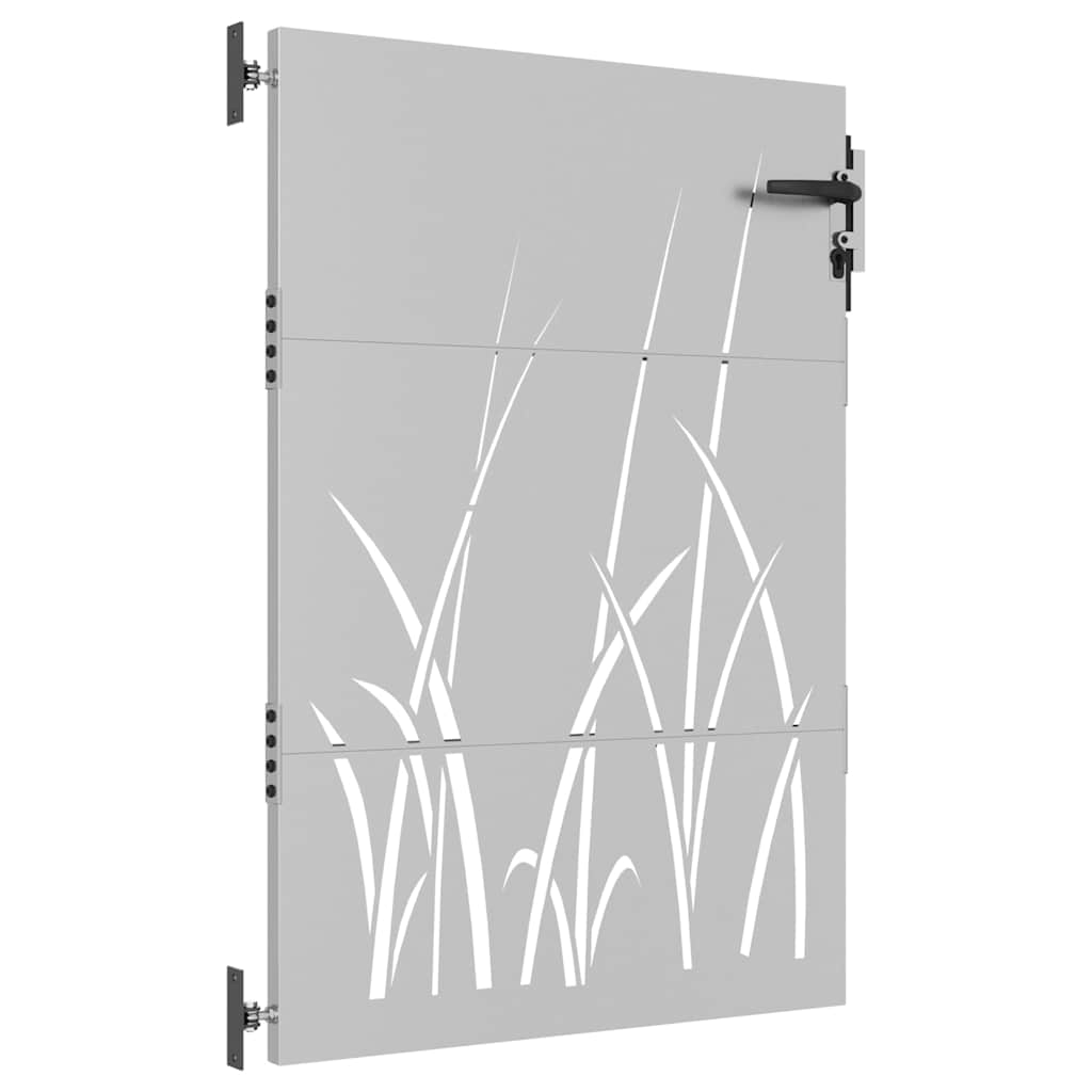 Vidaxl poort 85x150 cm grasontwerp cortenstaal