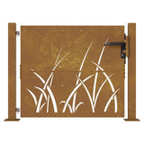 Vidaxl poort 100x75 cm grasontwerp cortenstaal