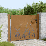 Vidaxl poort 100x100 cm grasontwerp cortenstaal