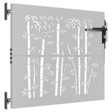 Vidaxl poort 85x75 cm bamboe-ontwerp cortenstaal