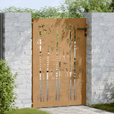 Vidaxl poort 85x150 cm bamboe-ontwerp cortenstaal