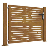 Vidaxl poort 100x75 cm vierkant cortenstaal