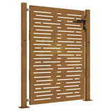 Vidaxl poort 100x125 cm vierkant cortenstaal