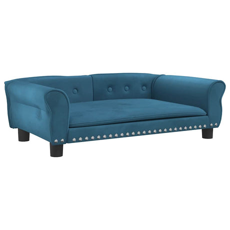 Vidaxl hondenmand 95x55x30 cm fluweel blauw