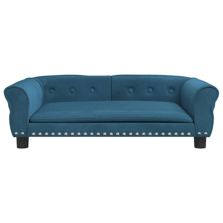 Vidaxl hondenmand 95x55x30 cm fluweel blauw