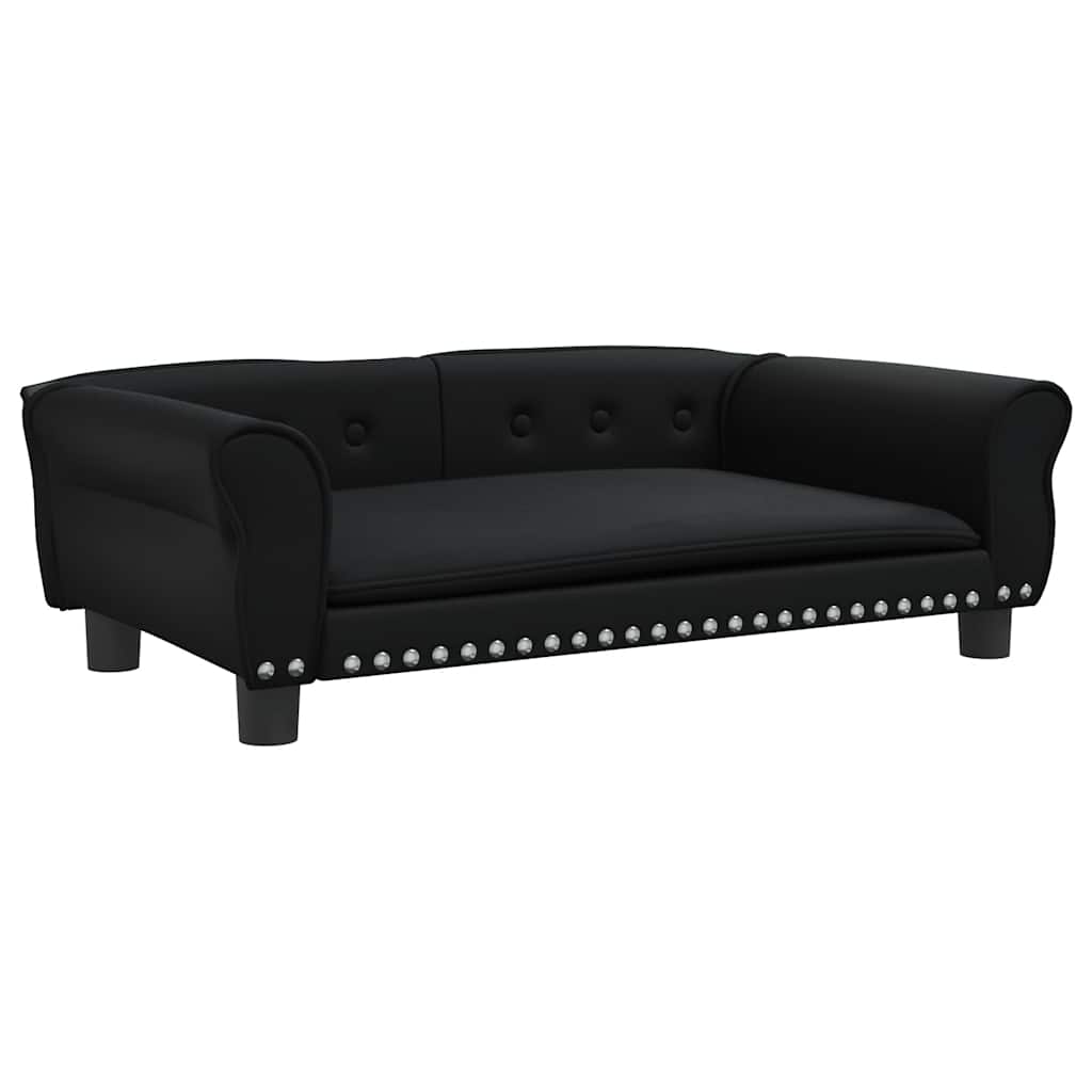 Vidaxl hondenmand 95x55x30 cm kunstleer zwart