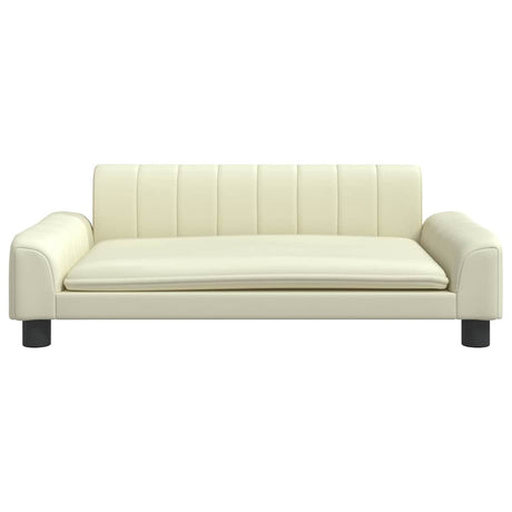 Vidaxl hondenmand 90x53x30 cm kunstleer crèmekleurig