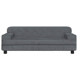 Vidaxl hondenmand 90x53x30 cm fluweel donkergrijs