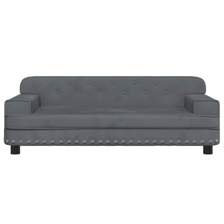 Vidaxl hondenmand 90x53x30 cm fluweel donkergrijs