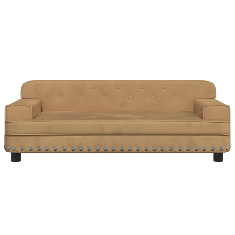 Vidaxl hondenmand 90x53x30 cm fluweel bruin