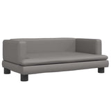 Vidaxl hondenmand 80x45x30 cm kunstleer grijs