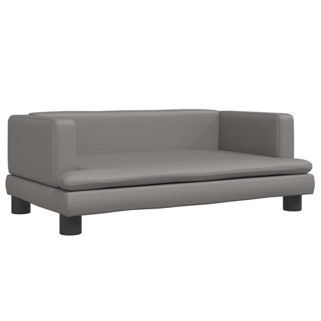 Vidaxl hondenmand 80x45x30 cm kunstleer grijs