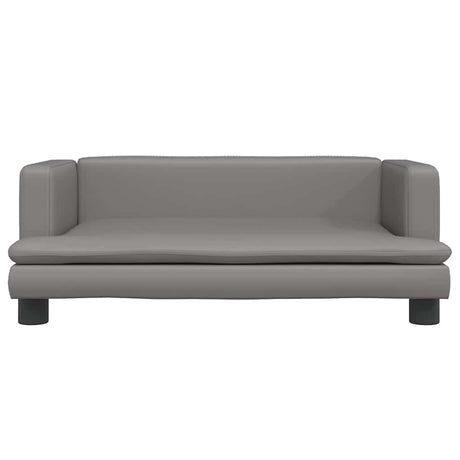 Vidaxl hondenmand 80x45x30 cm kunstleer grijs