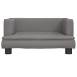 Vidaxl hondenmand 60x40x30 cm kunstleer grijs