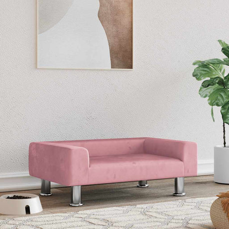 Vidaxl hondenmand 70x45x26,5 cm fluweel roze