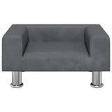Vidaxl hondenmand 50x40x26,5 cm fluweel donkergrijs
