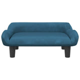 Vidaxl hondenmand 70x40x24 cm fluweel blauw