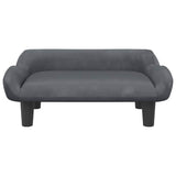 Vidaxl hondenmand 70x40x24 cm fluweel donkergrijs
