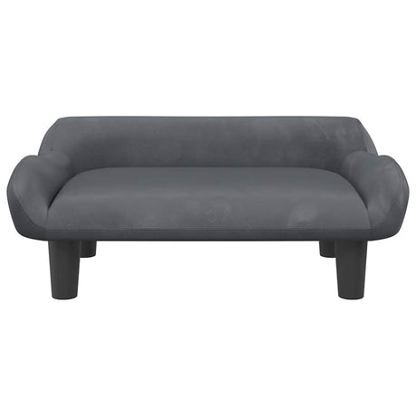 Vidaxl hondenmand 70x40x24 cm fluweel donkergrijs