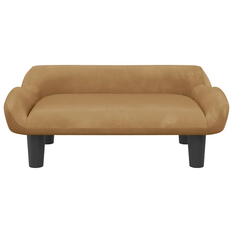 Vidaxl hondenmand 70x40x24 cm fluweel bruin
