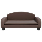Vidaxl hondenmand 70x45x30 cm kunstleer bruin